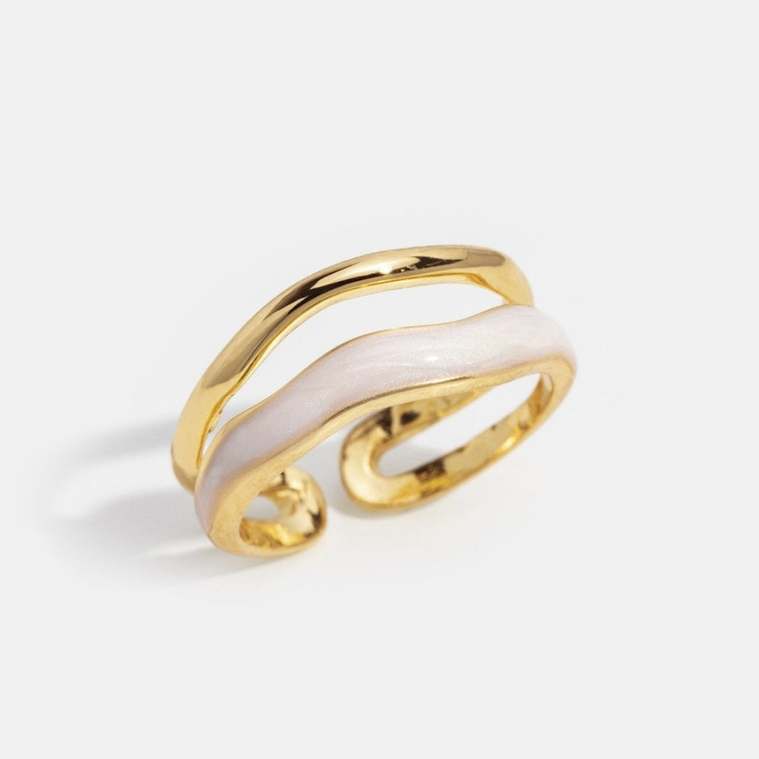 Margot Biarritz - Bague dorée Sahara à couches