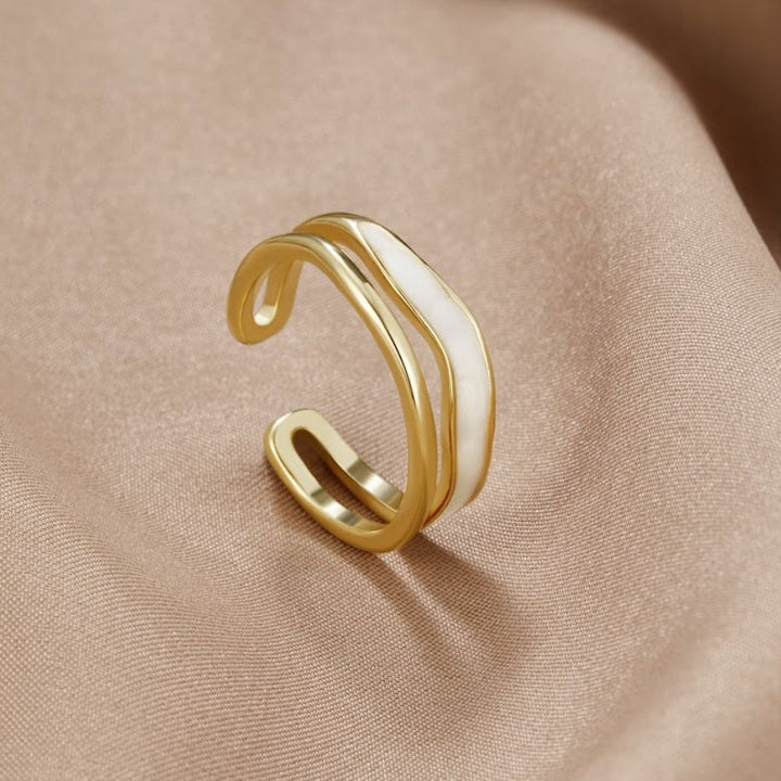 Margot Biarritz - Bague dorée Sahara à couches