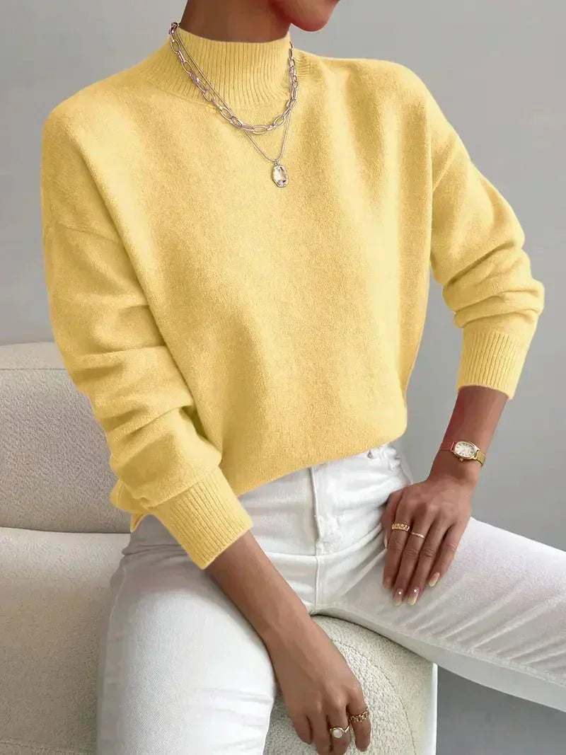 Margot Biarritz - Pull Classique à Col Montant