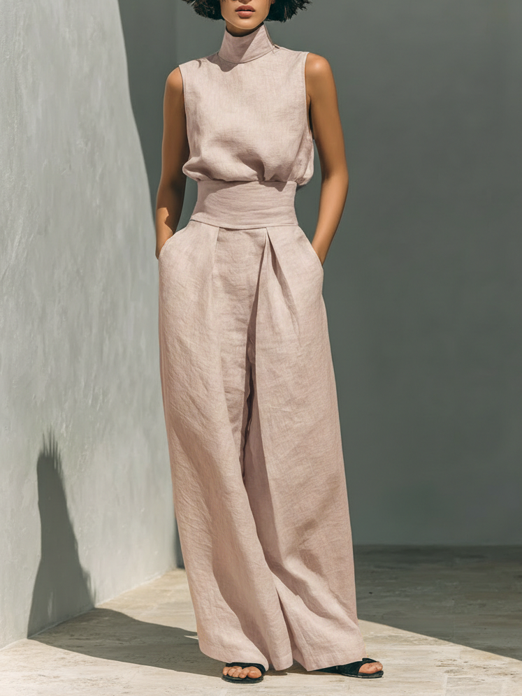 Margot Biarritz - Ensemble Large en Lin Élégant Ariana