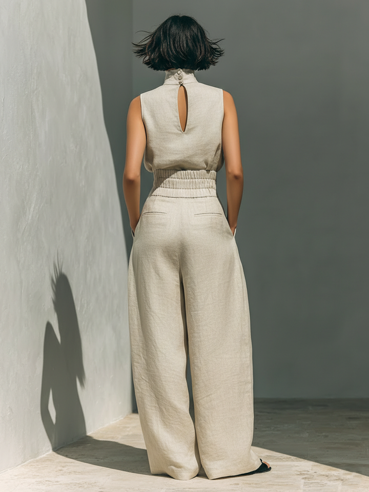 Margot Biarritz - Ensemble Large en Lin Élégant Ariana