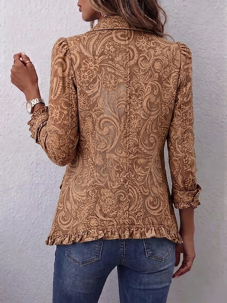 Margot Biarritz - Veste florale vintage avec dentelle