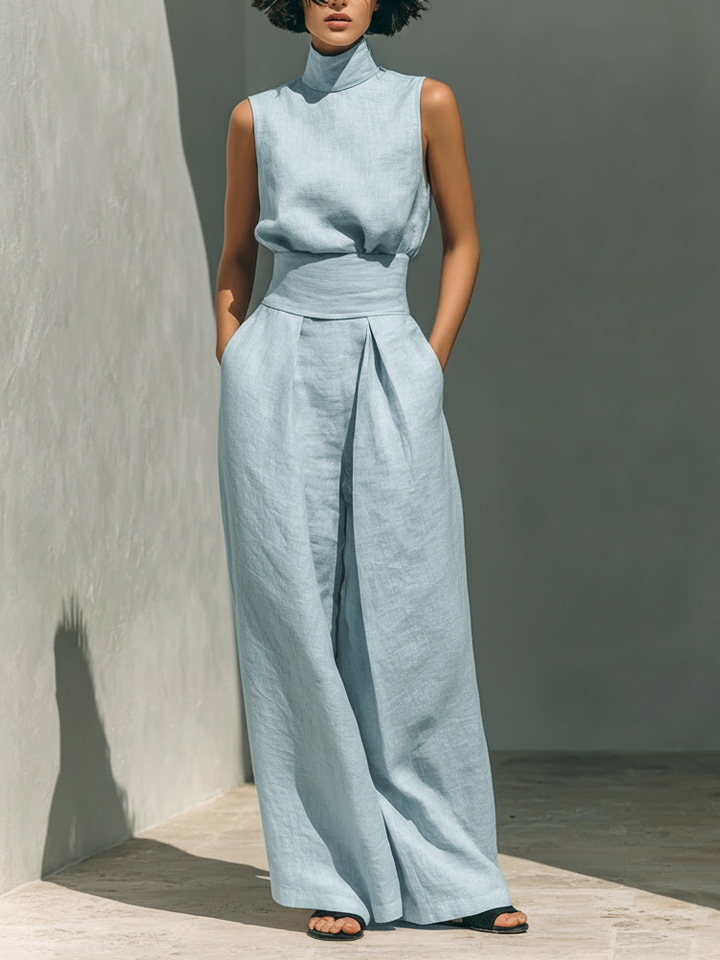 Margot Biarritz - Ensemble Large en Lin Élégant Ariana