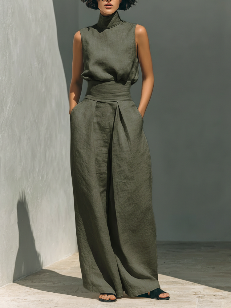 Margot Biarritz - Ensemble Large en Lin Élégant Ariana