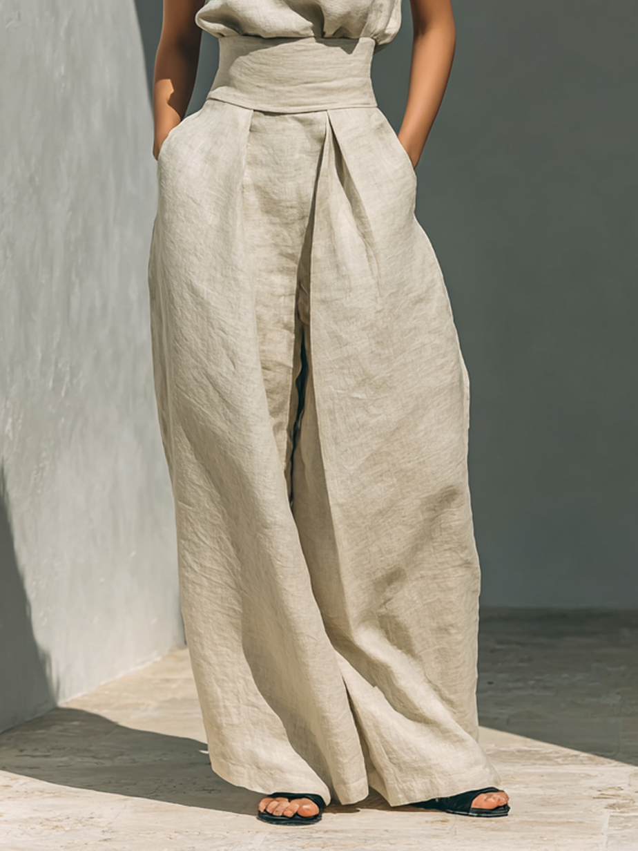 Margot Biarritz - Ensemble Large en Lin Élégant Ariana