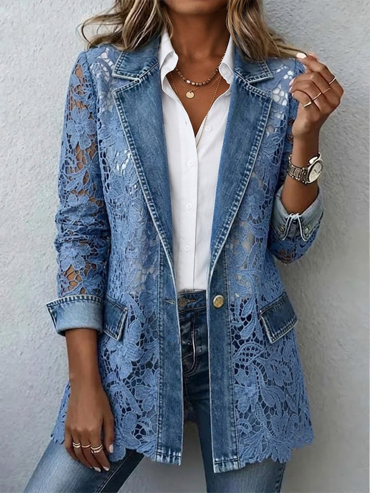 Margot Biarritz - Veste Americana en Dentelle Florale