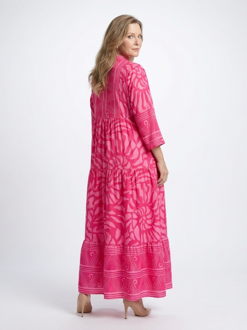 Margot Biarritz - Robe Midi à Boutons Marielle