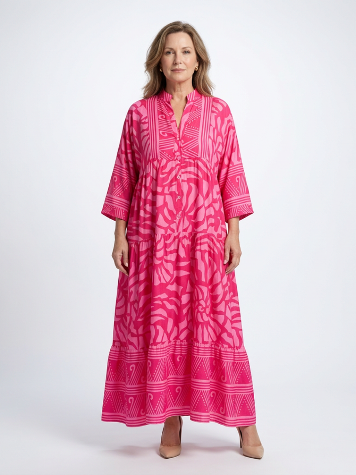 Margot Biarritz - Robe Midi à Boutons Marielle