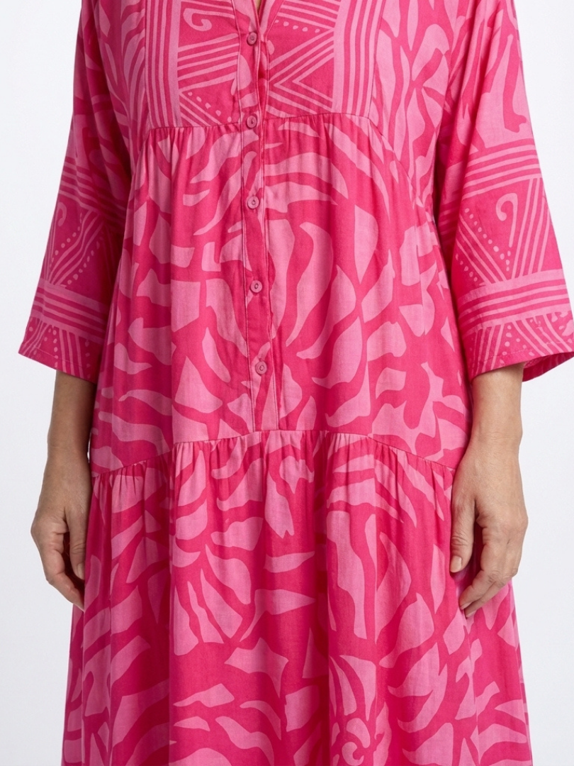Margot Biarritz - Robe Midi à Boutons Marielle
