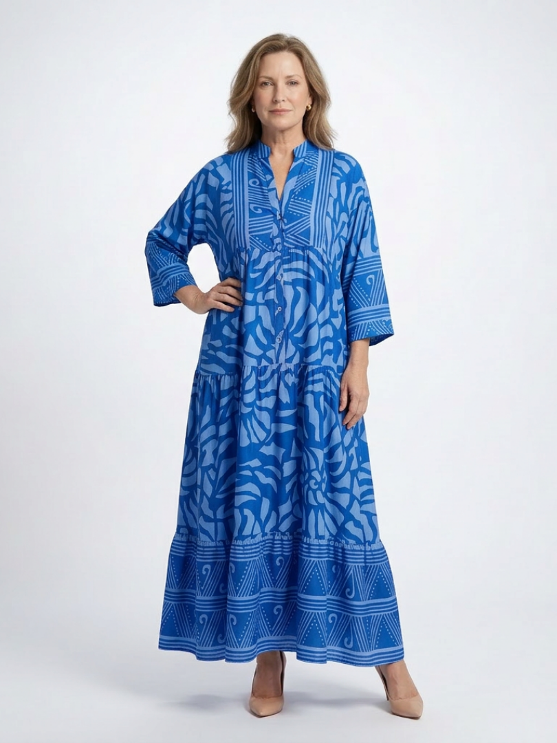 Margot Biarritz - Robe Midi à Boutons Marielle