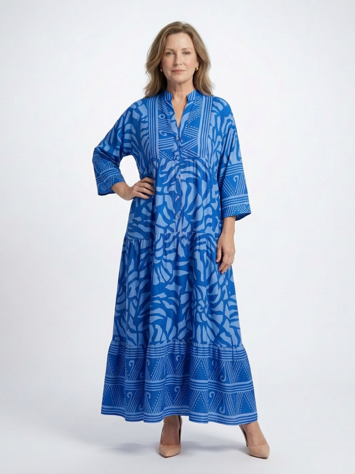 Margot Biarritz - Robe Midi à Boutons Marielle