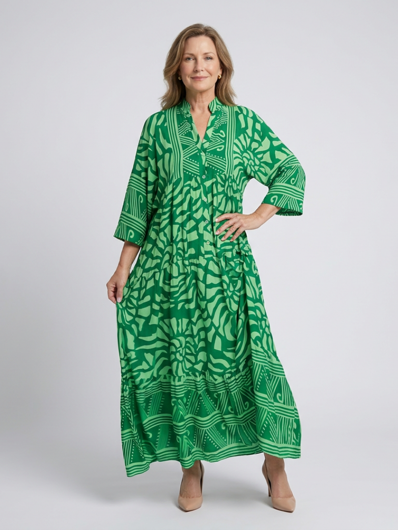 Margot Biarritz - Robe Midi à Boutons Marielle