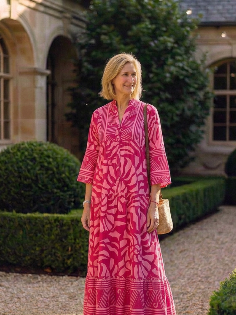 Margot Biarritz - Robe Midi à Boutons Marielle