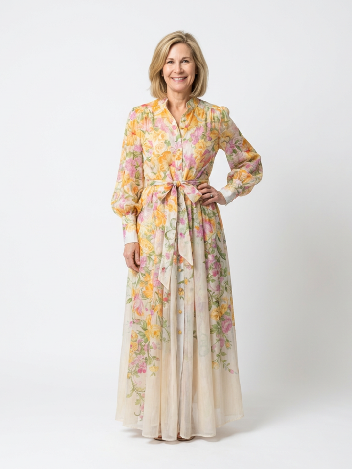 Margot Biarritz - Robe Maxi Longue Florale Transparente Cressida