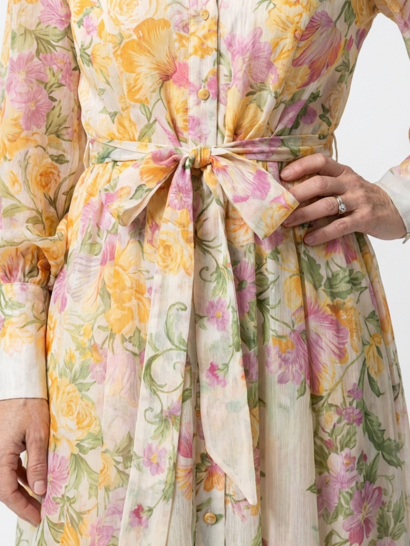 Margot Biarritz - Robe Maxi Longue Florale Transparente Cressida