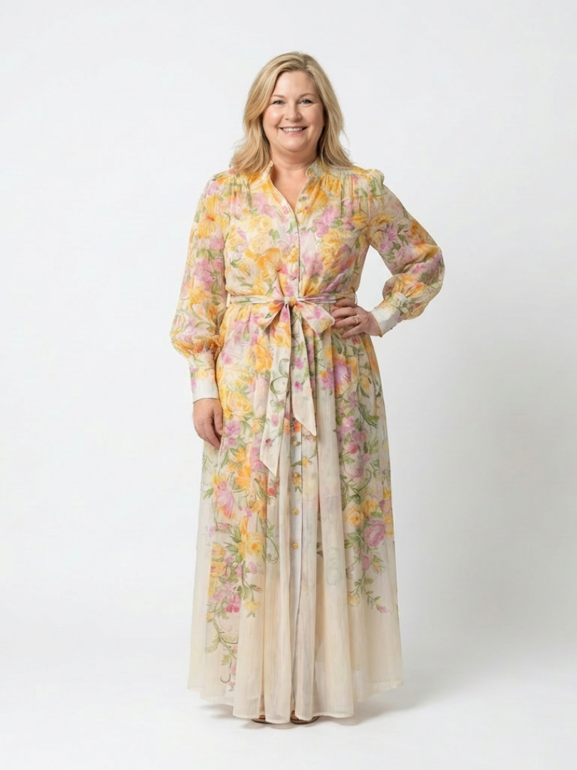 Margot Biarritz - Robe Maxi Longue Florale Transparente Cressida