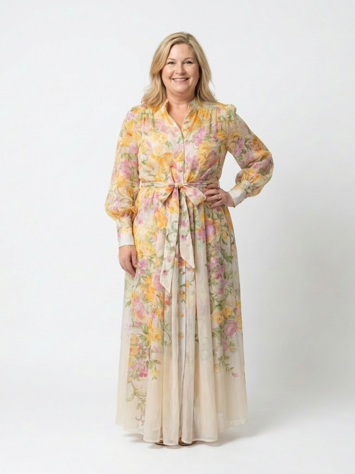 Margot Biarritz - Robe Maxi Longue Florale Transparente Cressida