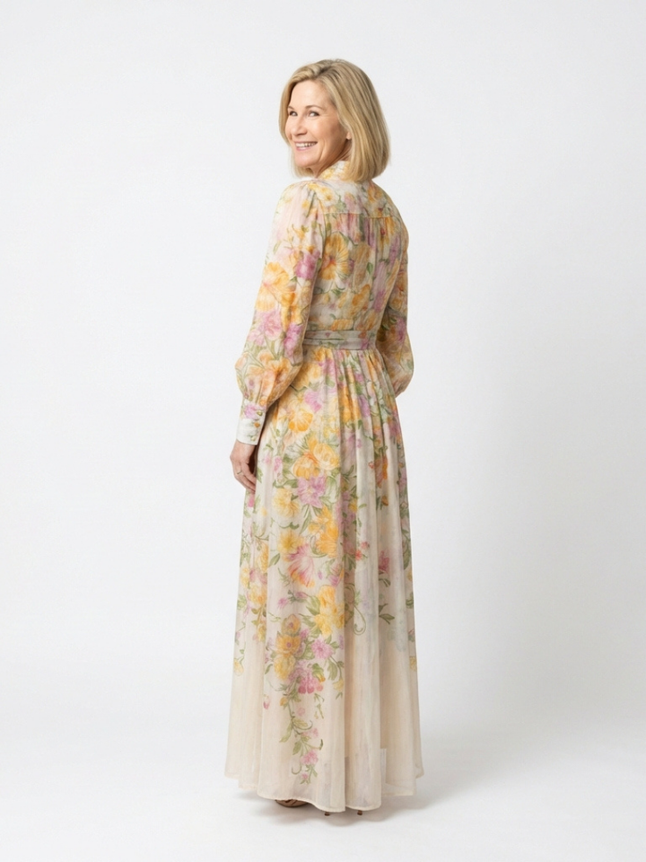 Margot Biarritz - Robe Maxi Longue Florale Transparente Cressida