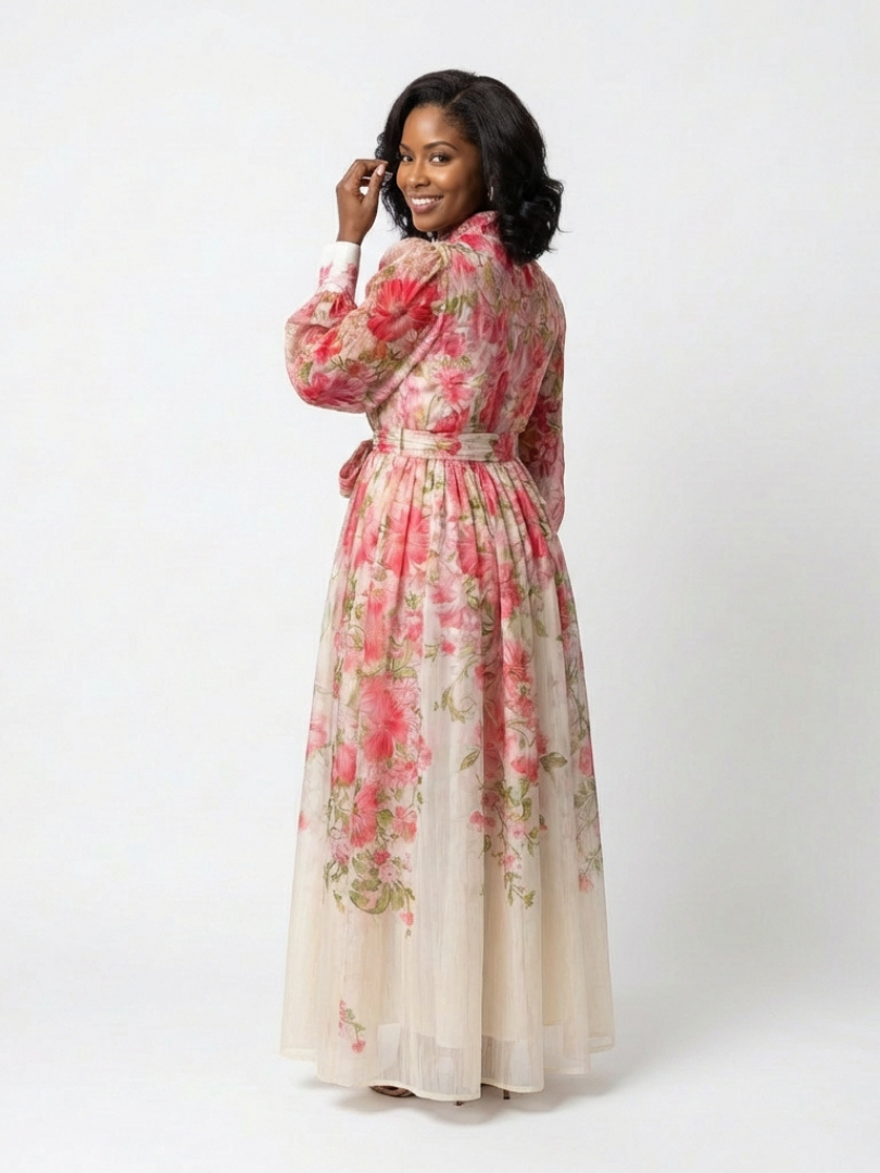 Margot Biarritz - Robe Maxi Longue Florale Transparente Cressida