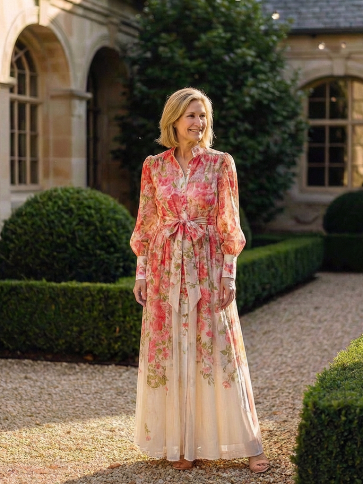 Margot Biarritz - Robe Maxi Longue Florale Transparente Cressida
