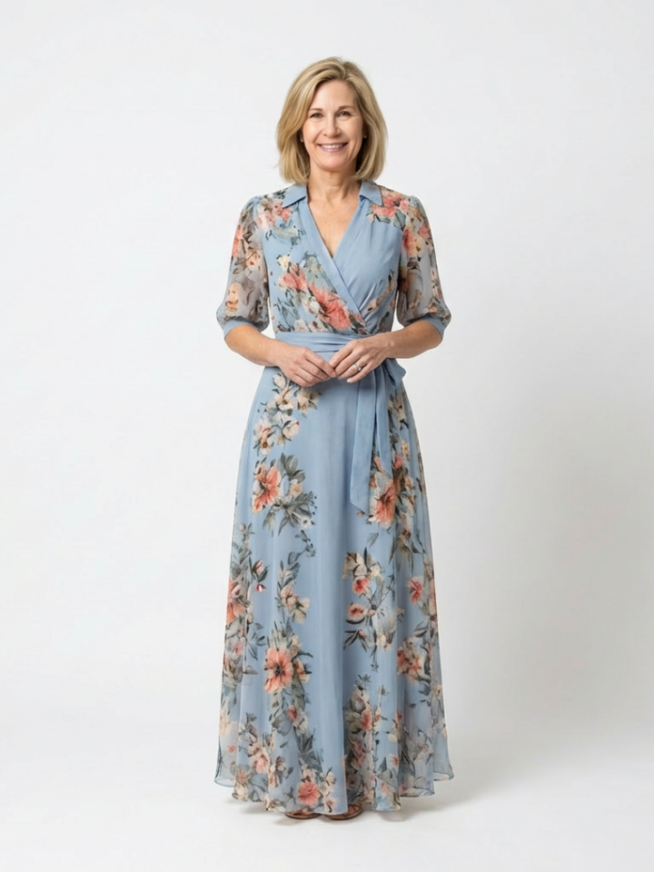 Margot Biarritz - Robe Maxi Enveloppe Elowen
