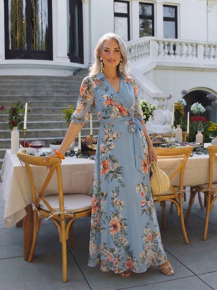 Margot Biarritz - Robe Maxi Enveloppe Elowen